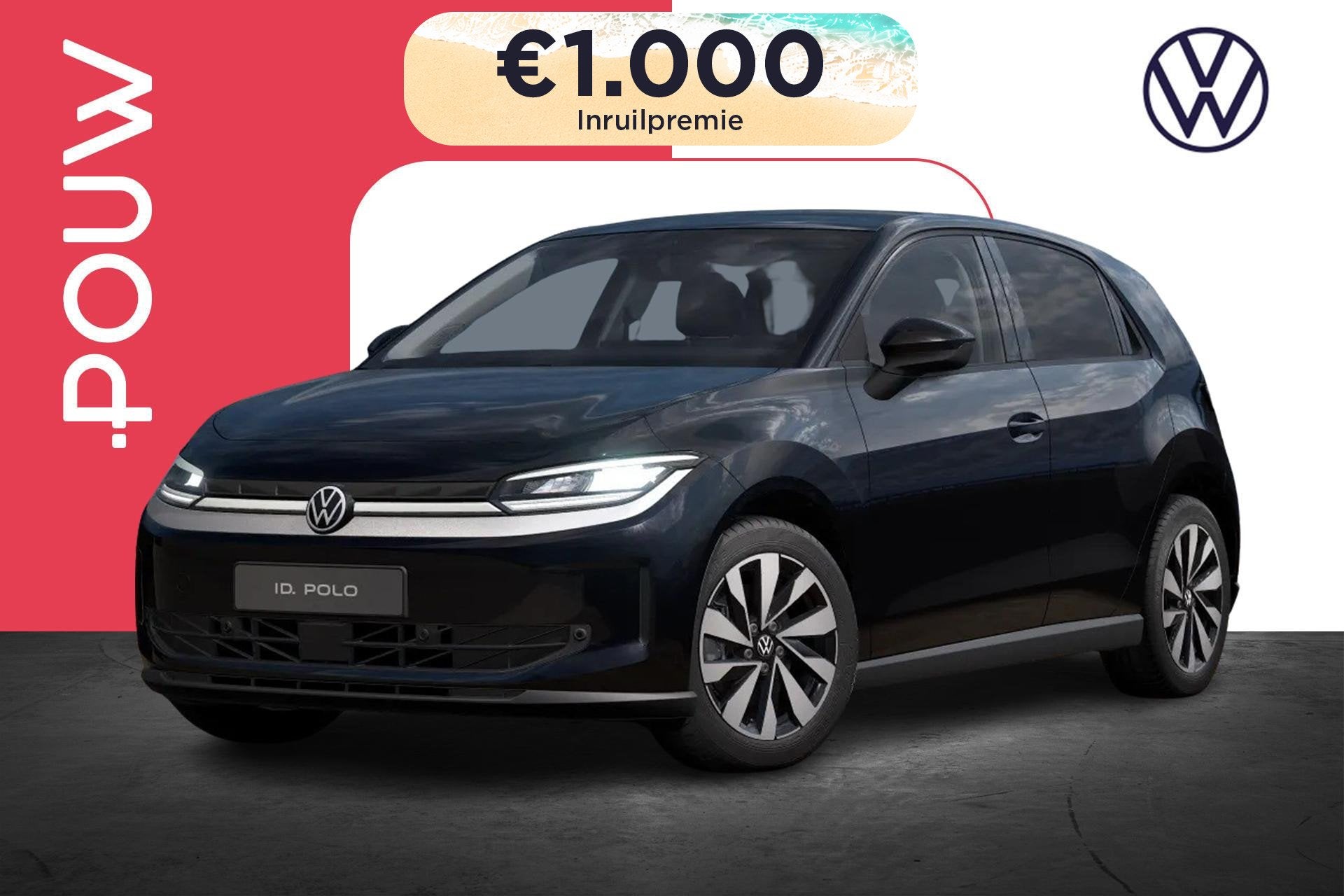 Volkswagen ID. Polo 211pk Life First Edition 52 kWh | 17" Ve, 12 maanden, Stof, 453 km, Zwart