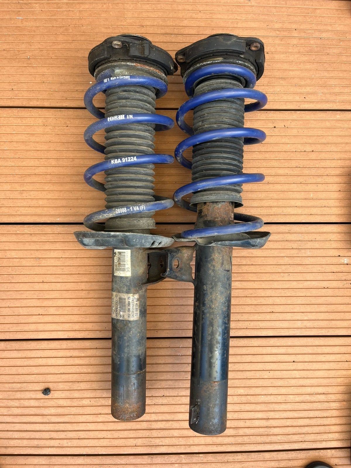 VW Golf set verlagingsveren H&R voor en achter compleet, Ophalen, Gebruikt, Volkswagen