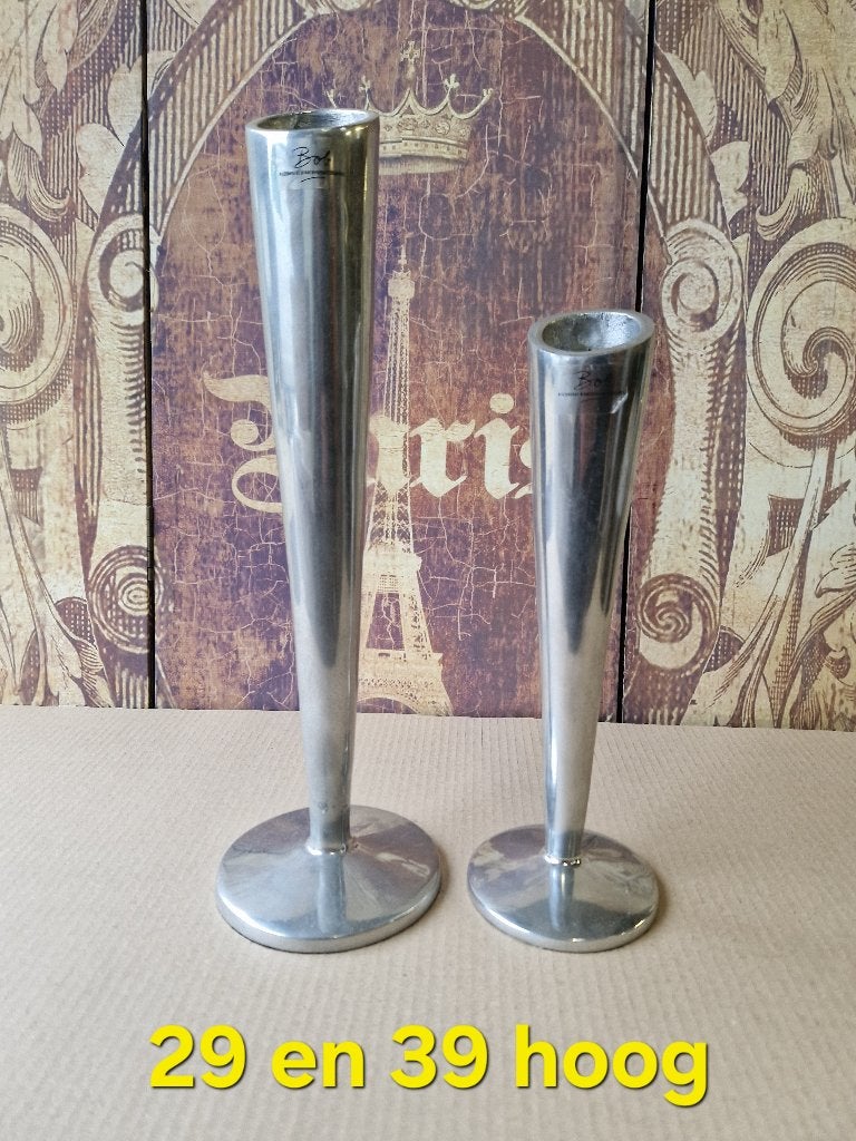 Unieke set aluminium vazen van Bob`s, Huis en Inrichting, Woonaccessoires | Vazen, Nieuw, Overige kleuren, Overige materialen