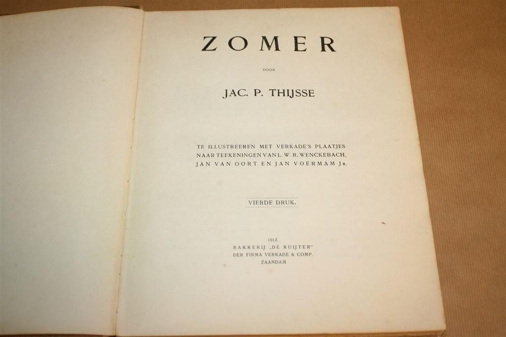 Zomer. Jac. P. Thijsse. 1912. Compleet plaatjesalbum., Ophalen of Verzenden, Gelezen