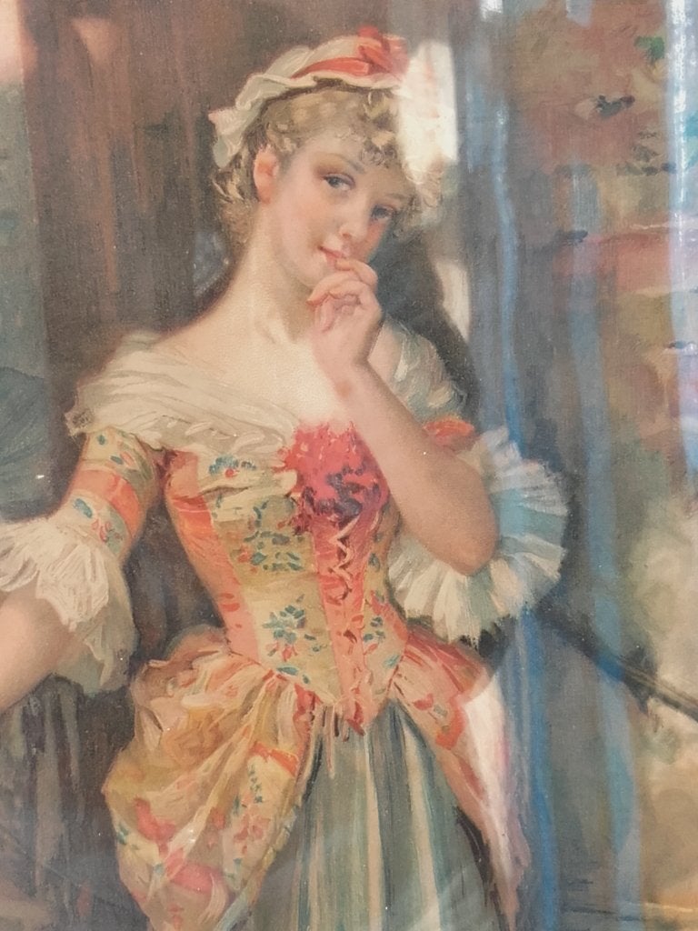 Sally in our alley grote antieke Engelse ingelijste prent., Ingelijst, Ophalen, Personages en Fantasiefiguren, Lithografie