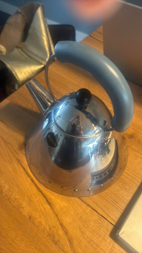 Fluitketel allessi, Theepot/fluitketel, Gebruikt, Zilver, Ophalen of Verzenden