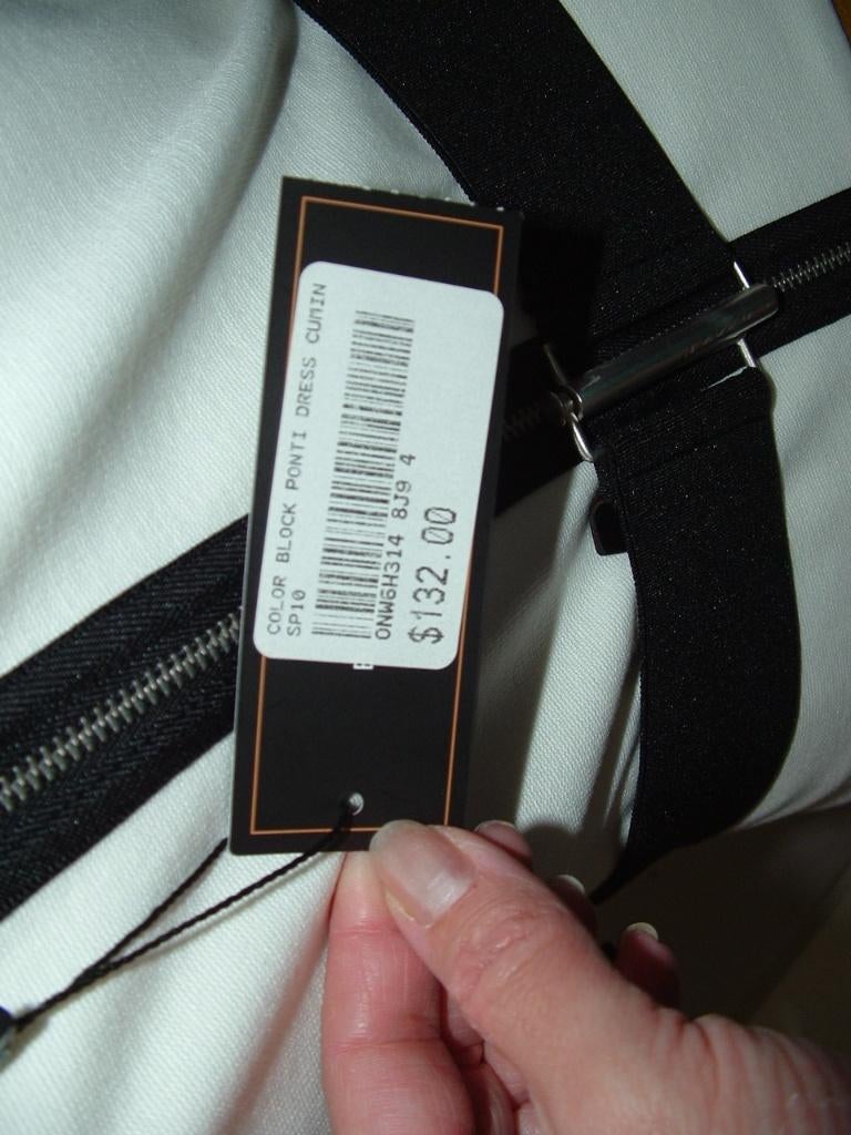 Bcbgmaxazria Bcbg maxazria jurk color block dress maat 36, Ophalen of Verzenden, Maat 36 (S), Boven de knie, Bcbgmaxazria