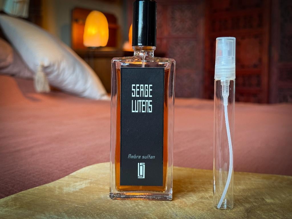 Serge Lutens - Ambre Sultan sample/decant, Sieraden, Tassen en Uiterlijk, Uiterlijk | Parfum, Ophalen of Verzenden, Zo goed als nieuw