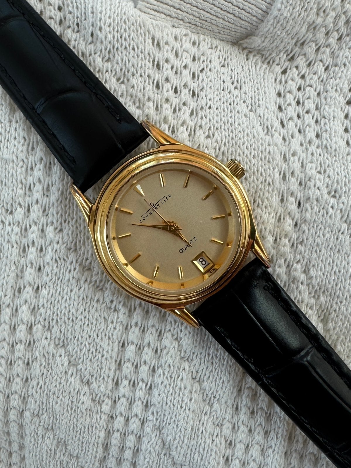 Vintage County Life Quartz 26mm | New Battery & New Strap, Ophalen of Verzenden, Staal, Overige merken, 1960 of later