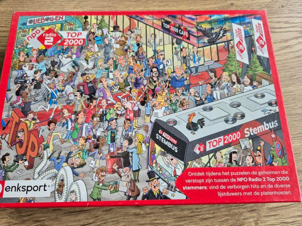 Top 2000 puzzel Denksport 1000 stukjes radio 2, Ophalen of Verzenden, 500 t/m 1500 stukjes, Zo goed als nieuw