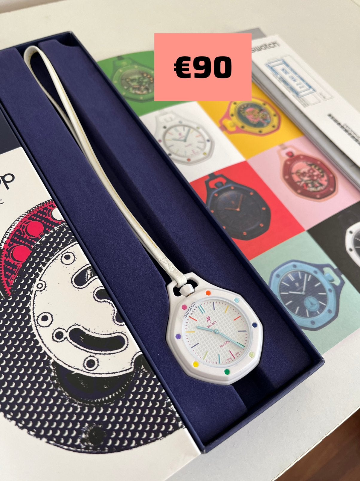 Swatch x Audemars Piguet Royal Pop Huit Blanc Zakhorloge, Sieraden, Tassen en Uiterlijk, Horloges | Dames, Swatch, Nieuw, Ophalen of Verzenden