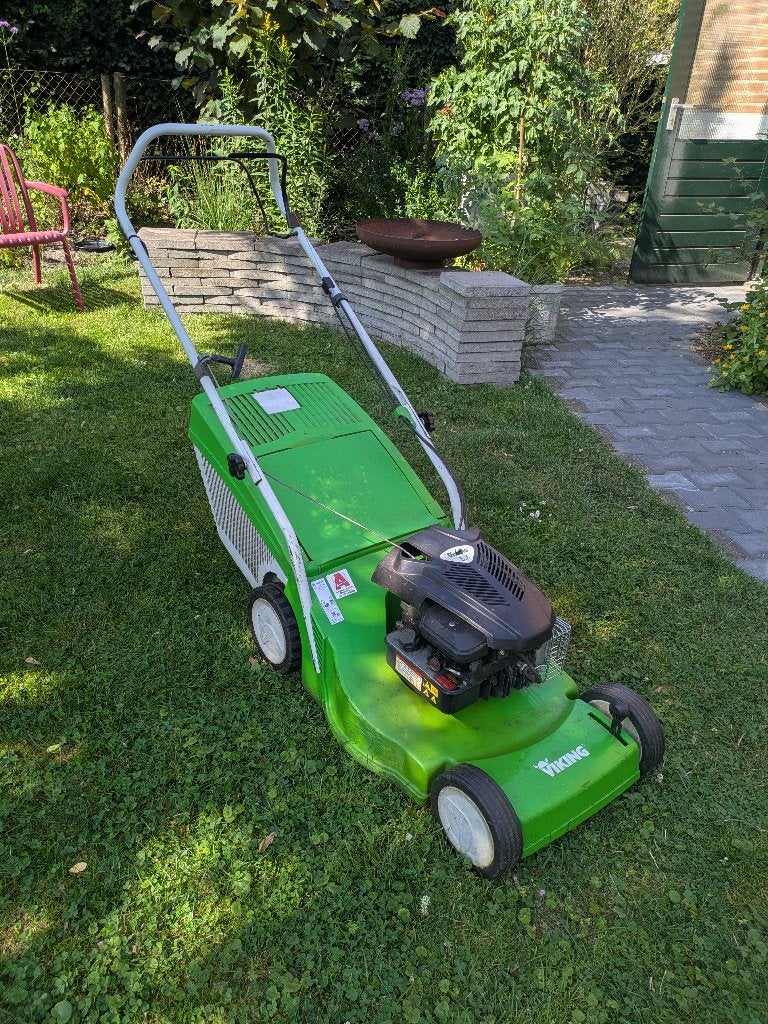 Viking mb 448 tx grasmaaier (zelfrijdend, met opvangbak), Ophalen, Gebruikt, Opvangbak, Benzine-grasmaaier