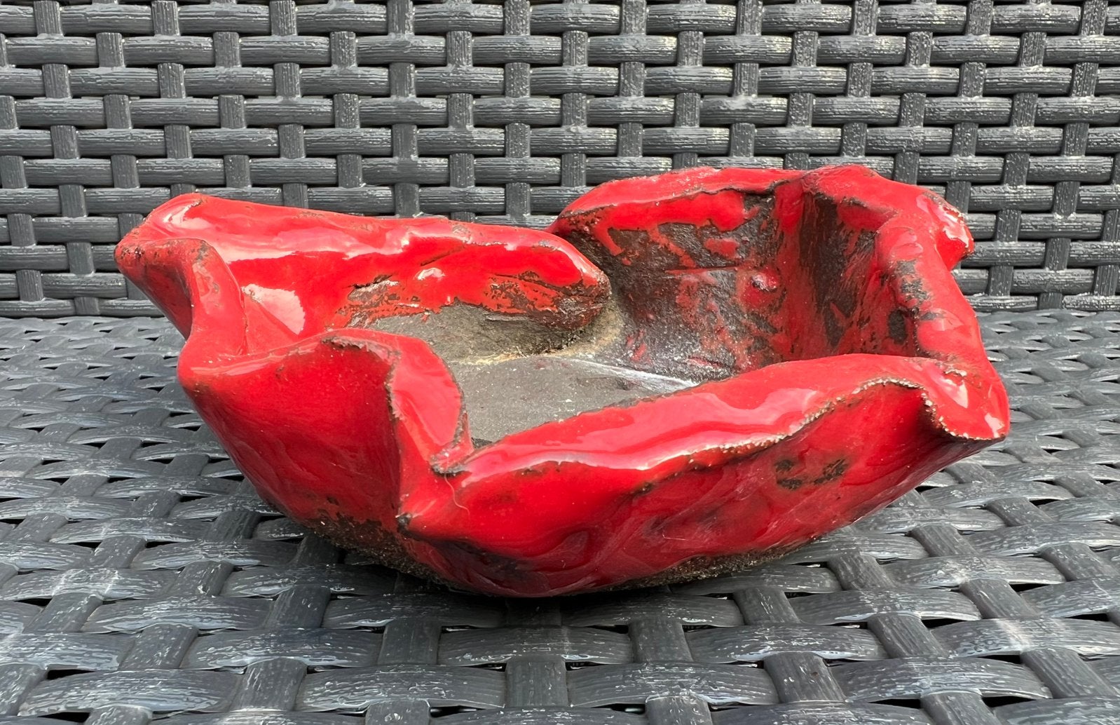 Bonsai schaal handgemaakt JPC rood geglazuurd, Nieuw, Ophalen of Verzenden, Overige vormen, Aardewerk