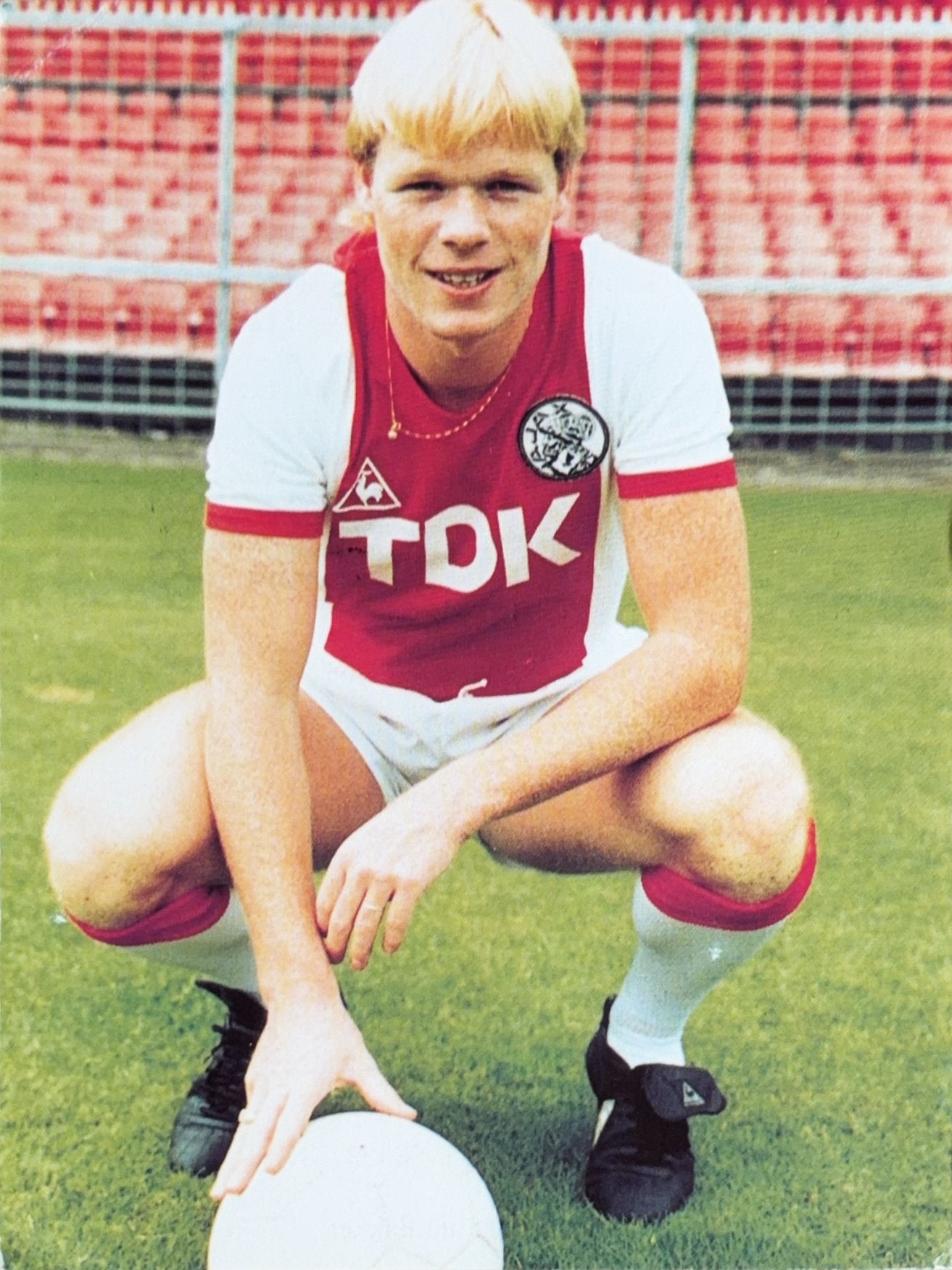 Spelerskaart Ronald Koeman - AFC Ajax Amsterdam - 1984/1985, Verzamelen, Sportartikelen en Voetbal, Ophalen of Verzenden, Gebruikt