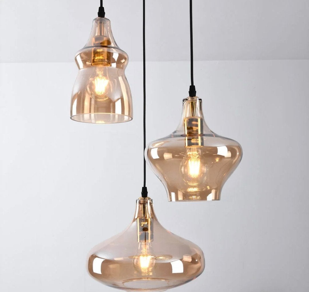 Amber hanglamp NIEUW!!, Ophalen, Nieuw, Glas