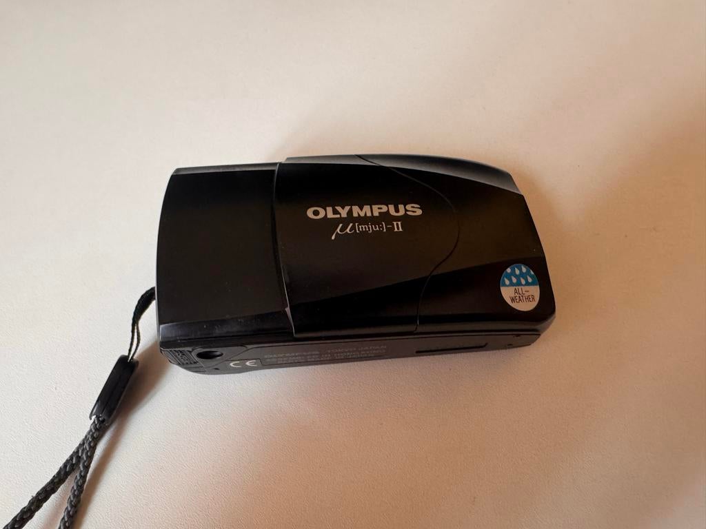 Olympus Mju-II Compact Camera - Compleet met accessoires, Audio, Tv en Foto, Fotocamera's Analoog, Ophalen of Verzenden, Gebruikt