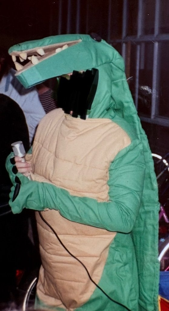 Uniek Krokodillenpak, Carnaval, Maat 42/44 (L), Ophalen of Verzenden, Gedragen
