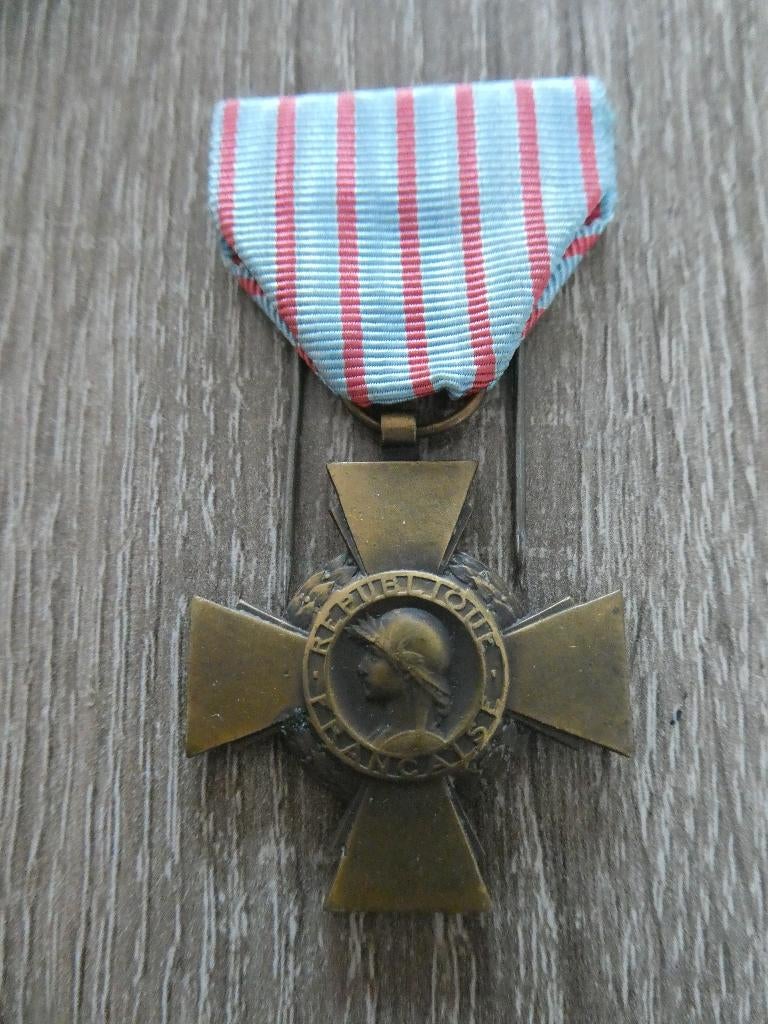 Franse Croix du combatant., Ophalen of Verzenden, Landmacht, Overige gebieden, Lintje, Medaille of Wings