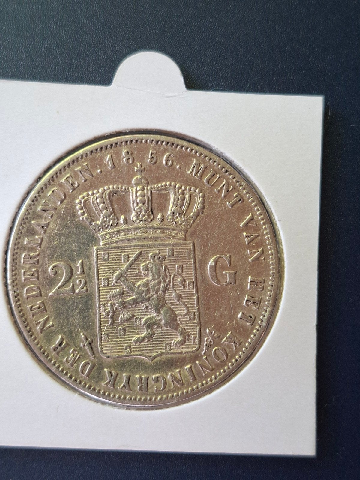 rijksdaalder 1856 2½ gulden willem 3, Koning Willem III, Zilver, Ophalen of Verzenden, Losse munt