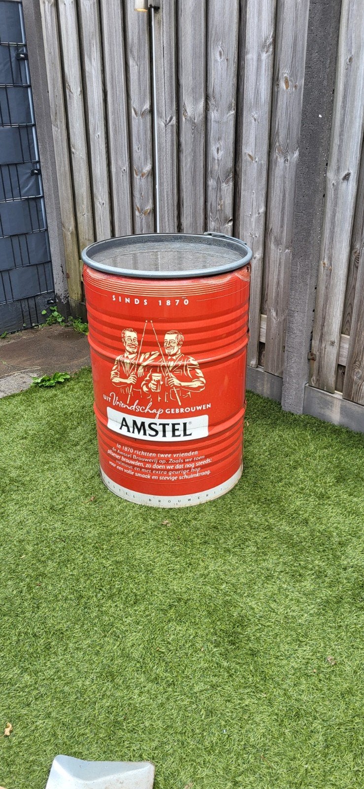 Unieke Amstel Bier BBQ Vuurton - Perfect voor de Zomer!, Ophalen, Gebruikt, Vuurton