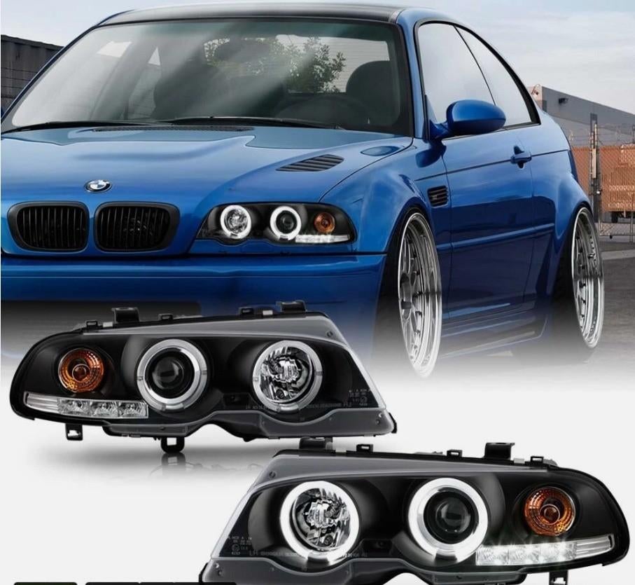 Koplampen set BMW e46 coupe Halo projector LED, Ophalen of Verzenden