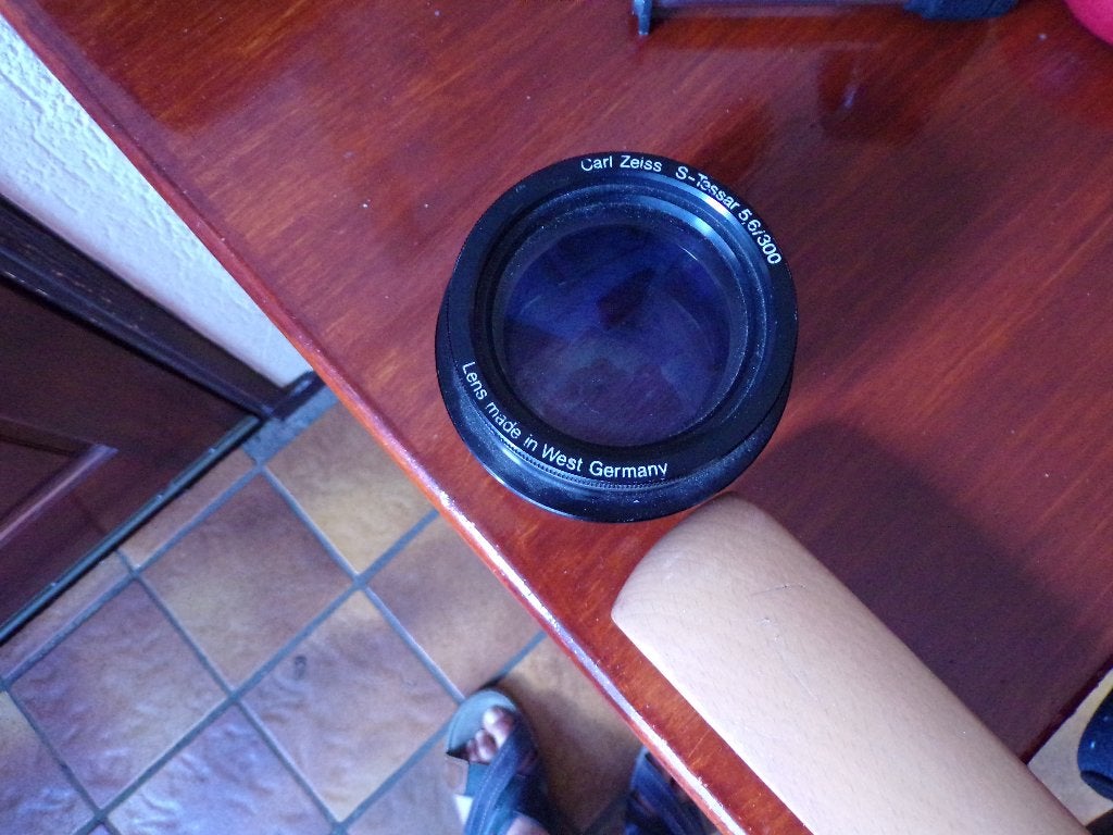 Vintage Carl Zeiss S-Tessar 300 mm F/5.6 lens, Ophalen of Verzenden, Gebruikt, Zeiss, Telelens
