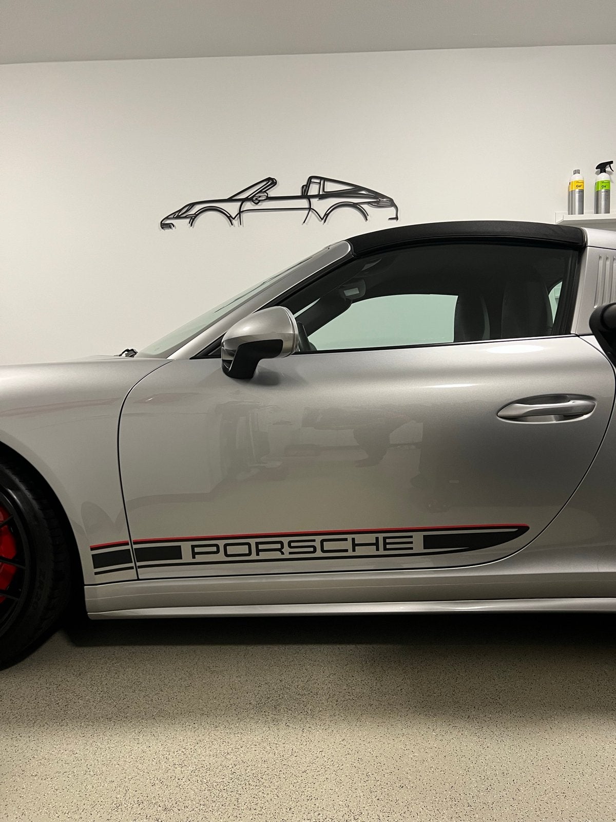Porsche strepen | mat zwart, Ophalen of Verzenden