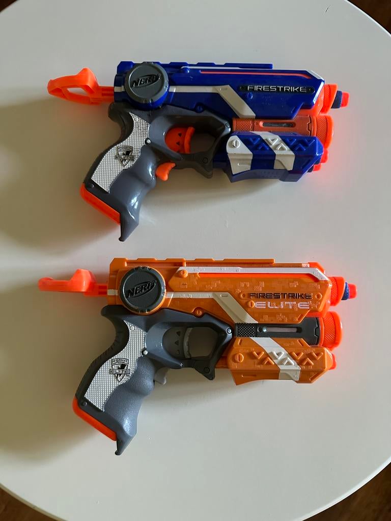 2x Nerf N-Strike Elite Firestrike blaster, Ophalen of Verzenden, Zo goed als nieuw
