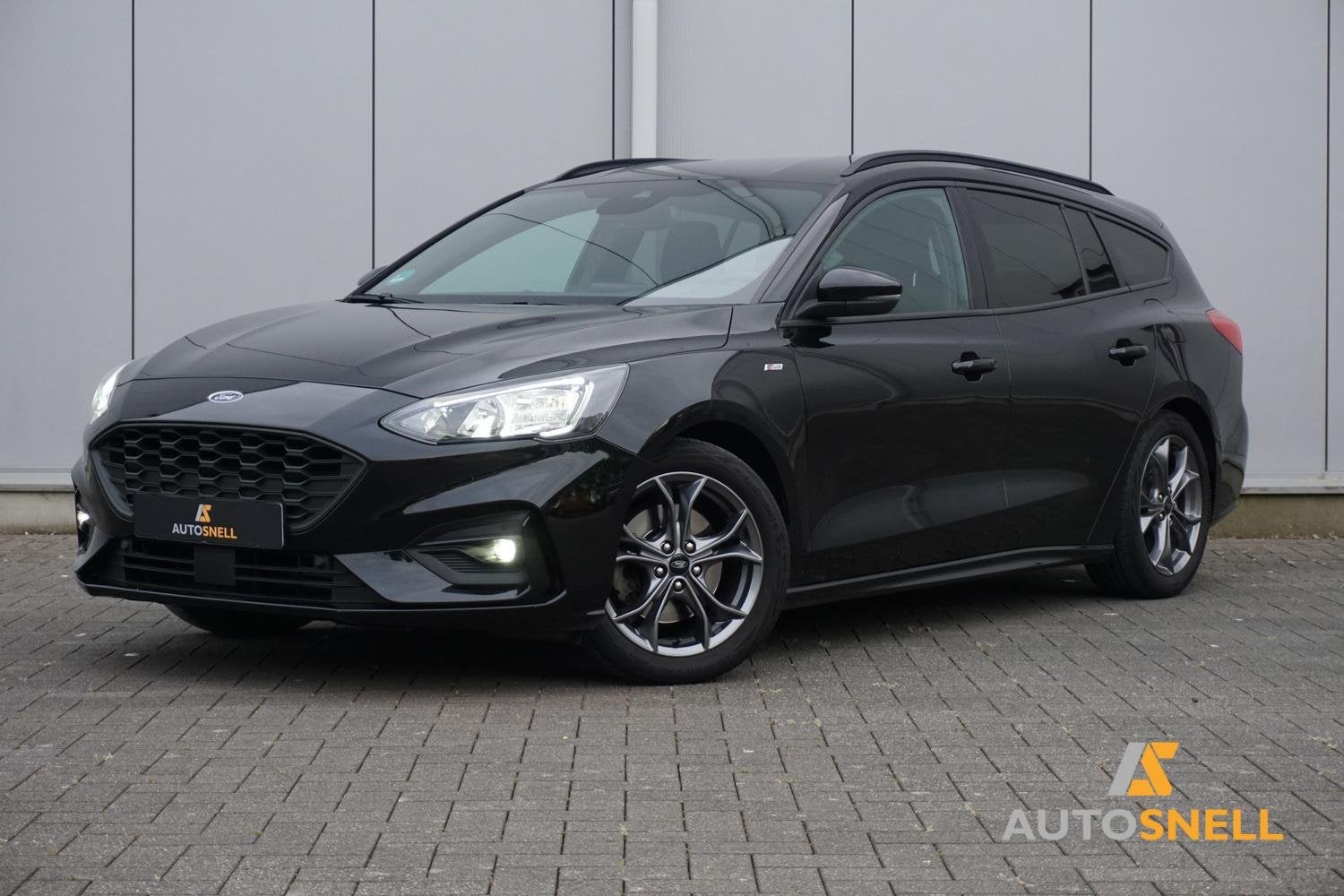 Ford Focus Wagon 1.0 EcoBoost Hybrid ST Line Business, Dealer onderhouden, Stof, Zwart, 19 km/l