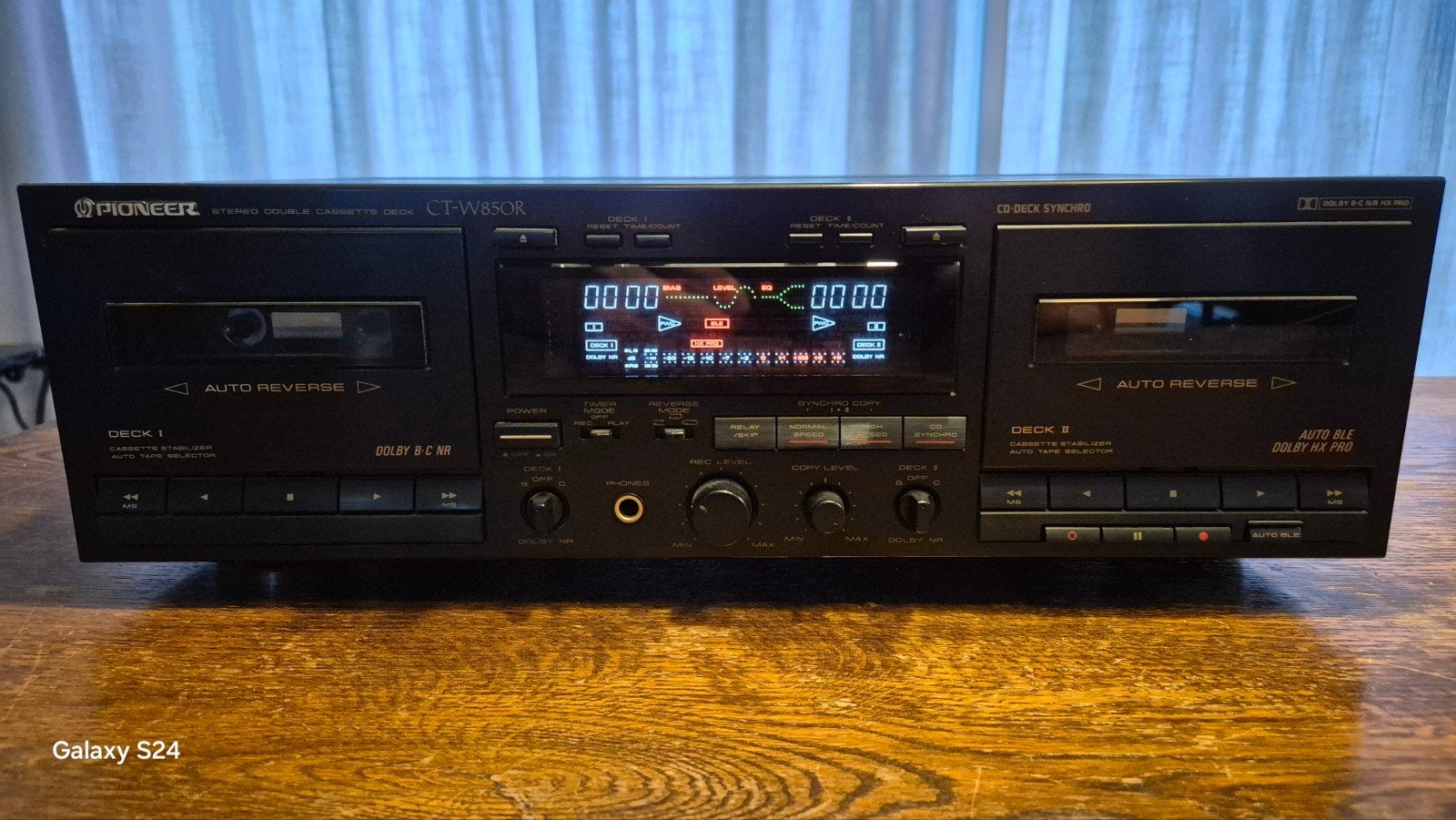 Pioneer CT-W850R Dubbel Cassettedeck met Auto-Reverse, Audio, Tv en Foto, Cassettedecks, Ophalen of Verzenden, Dubbel, Tiptoetsen