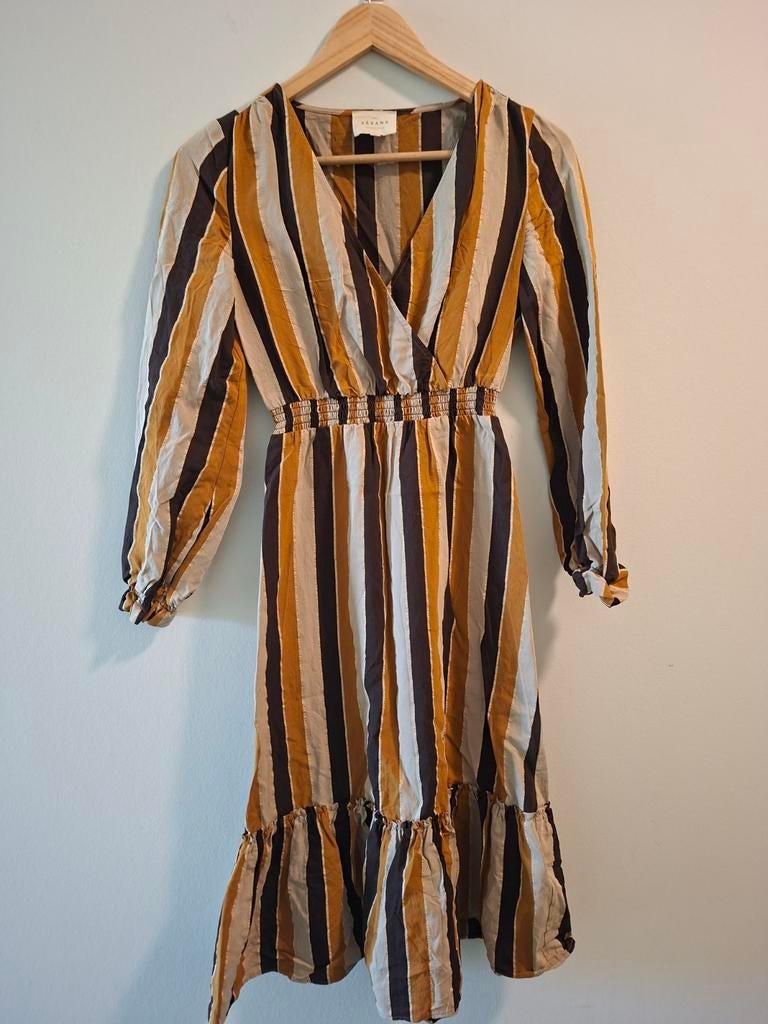Sierlijke Sezane jurk met gouddraad, maat XS, Overige kleuren, Ophalen of Verzenden, Zo goed als nieuw, Maat 34 (XS) of kleiner