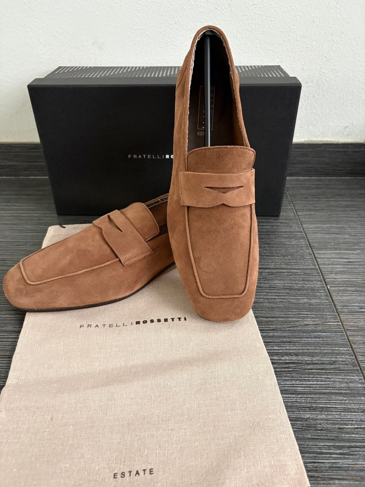 Fratelli Rossetti maat 9 UK EU 43 nieuw €390, Kleding | Heren, Ophalen, Nieuw, Bruin