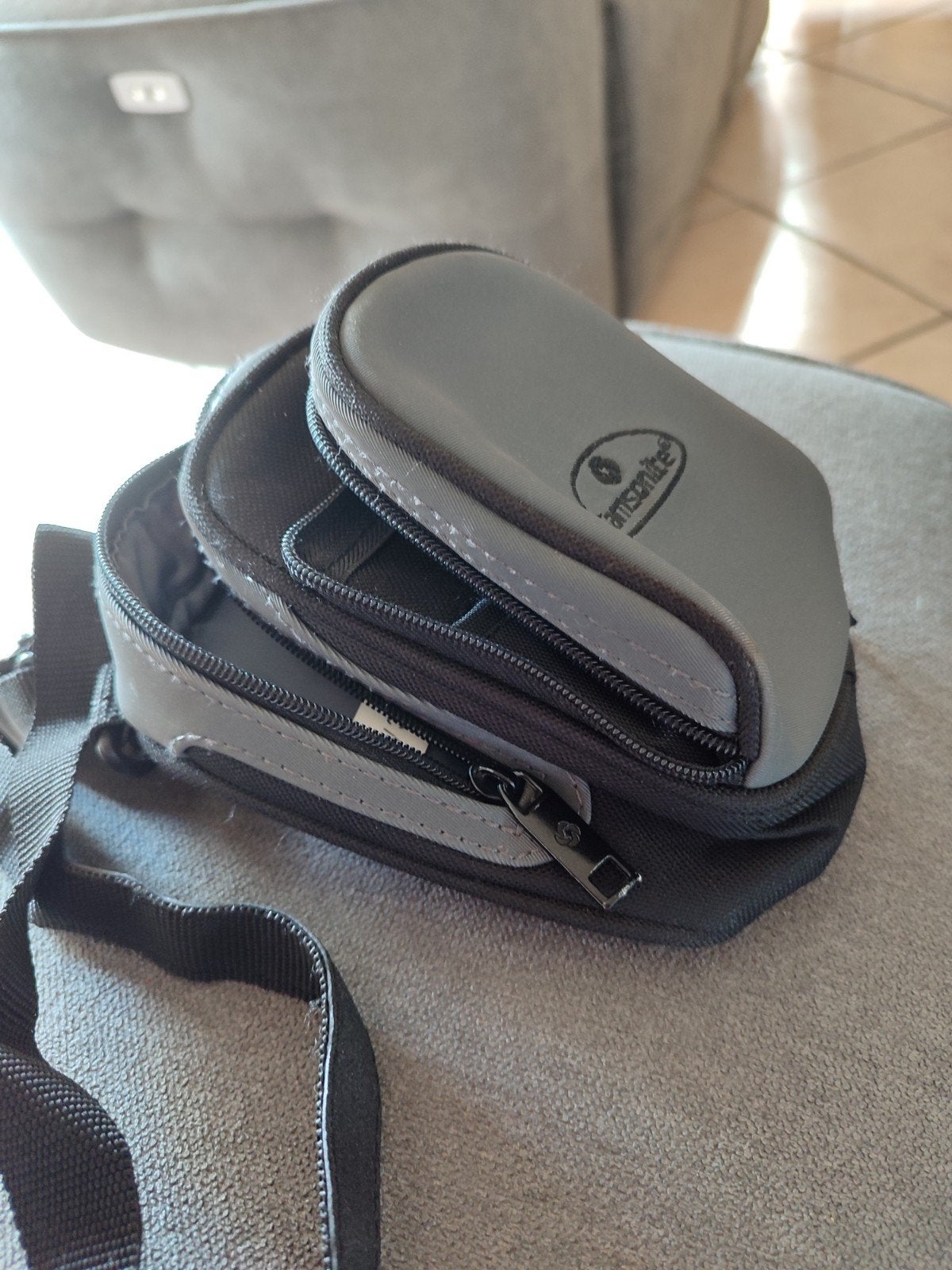 Samsonite cameratasje / heuptasje - Grijs/Zwart, Sieraden, Tassen en Uiterlijk, Ophalen of Verzenden, Zo goed als nieuw, Zwart