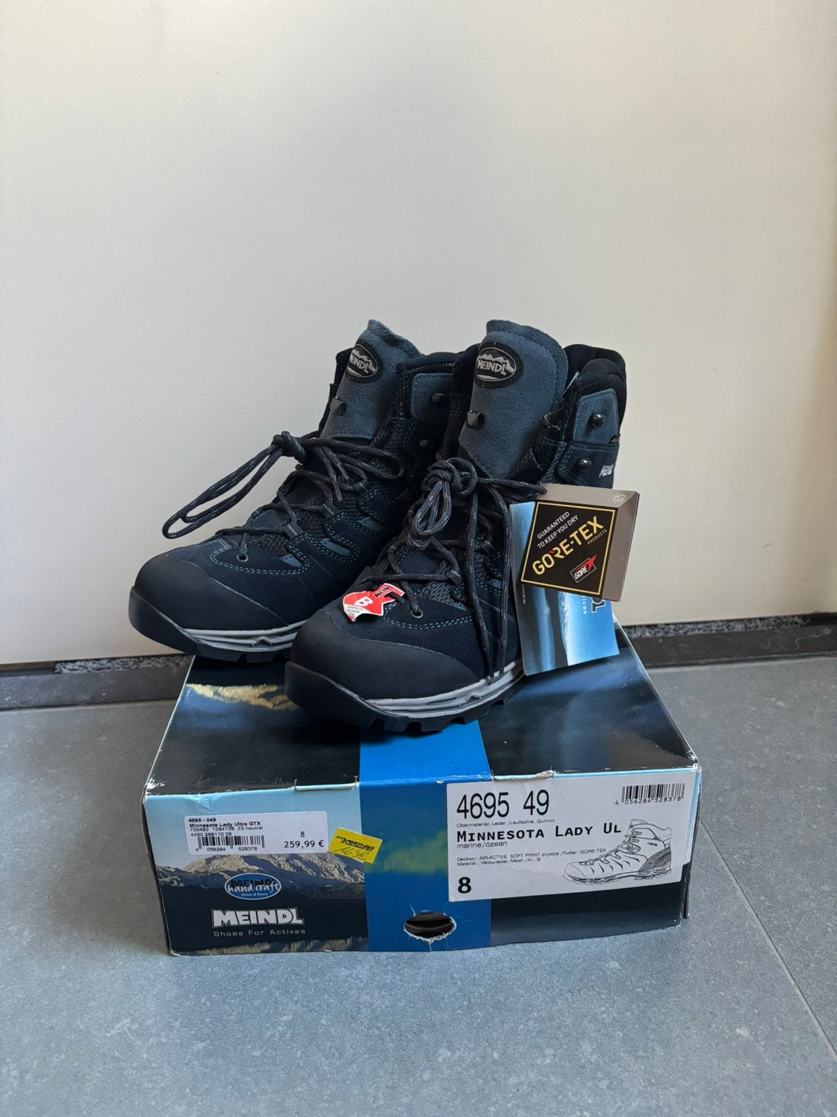 Meindl wandelschoenen goretex maat 42, Blauw, Nieuw, Wandelschoenen, Ophalen of Verzenden