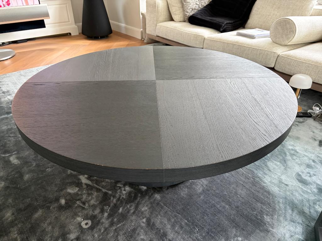 Salontafel meubelmaatwerk 130 cm rond, Huis en Inrichting, Tafels | Salontafels, Ophalen, Rond, Zo goed als nieuw, Minder dan 50 cm
