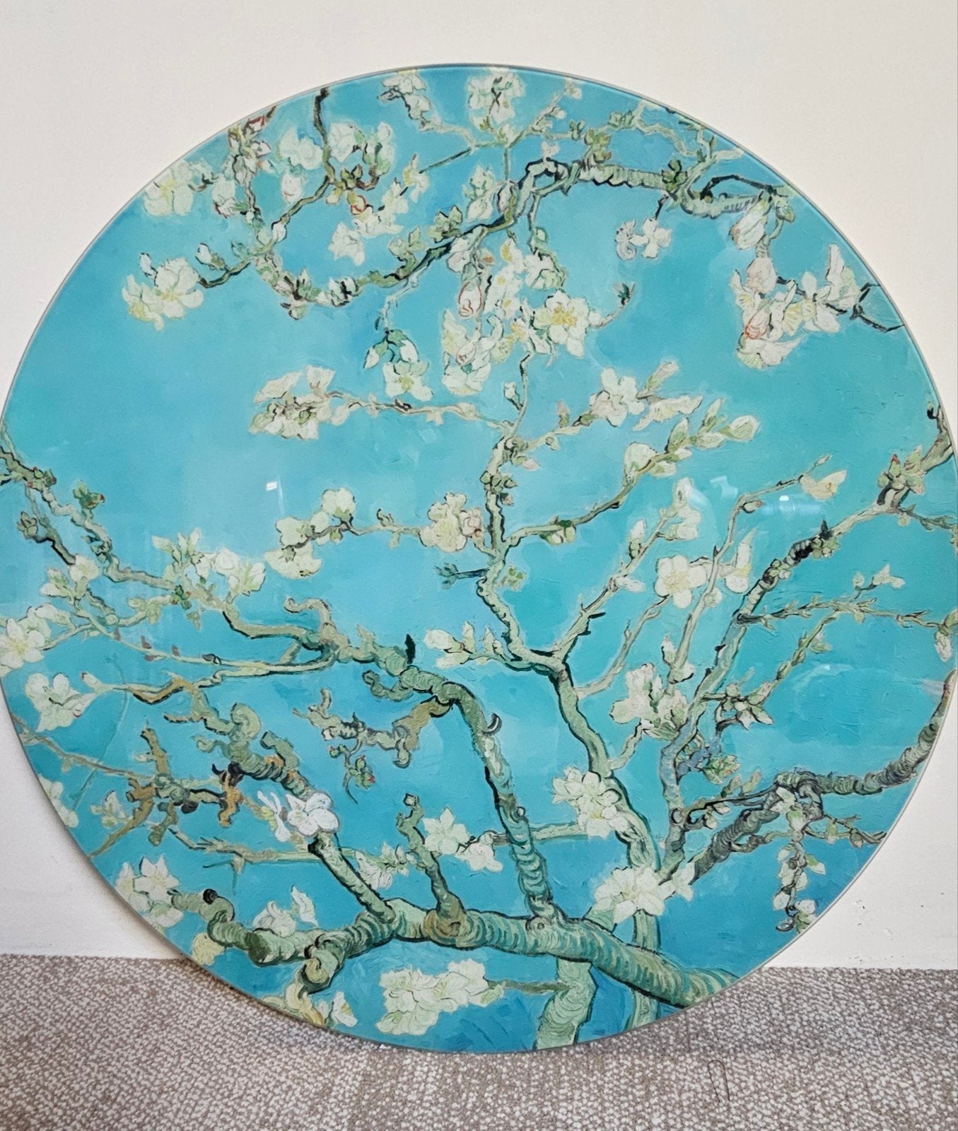 Glazen Schilderij Van Gogh Stijl - Amandelbloesem, Ophalen