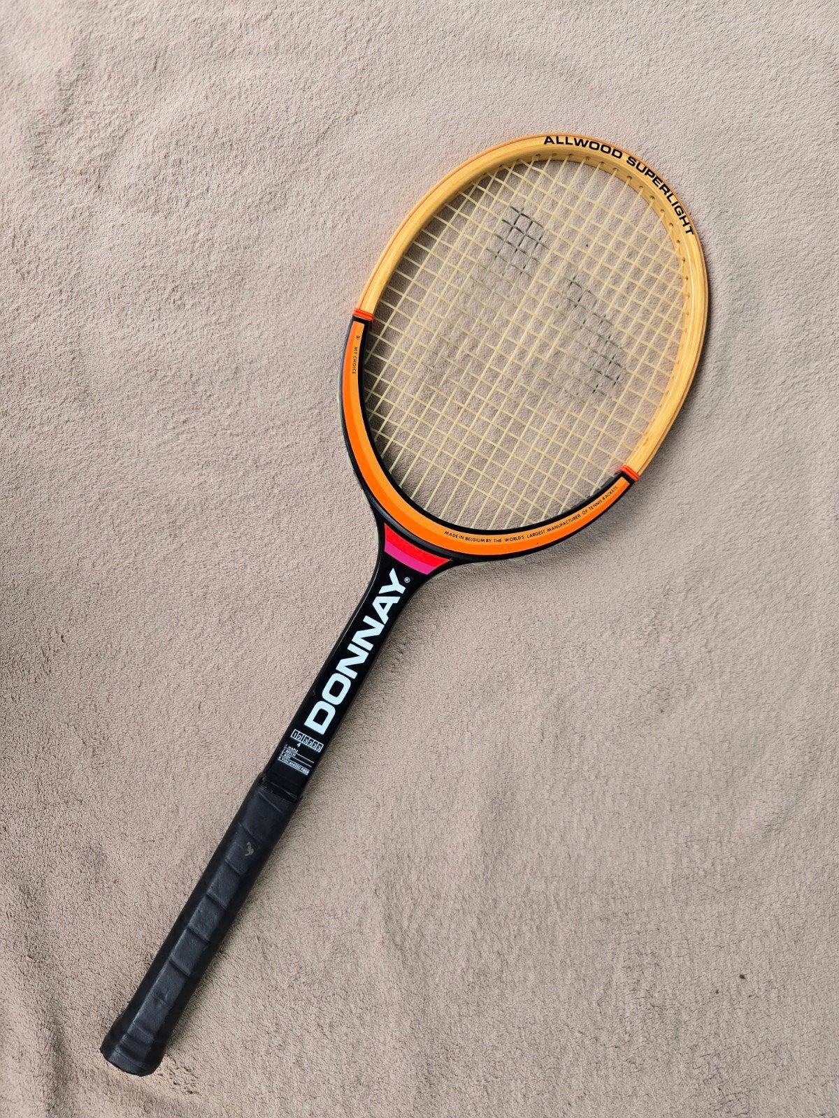 Vintage Donnay Allwood Superlight Tennisracket met hoes, Verzenden