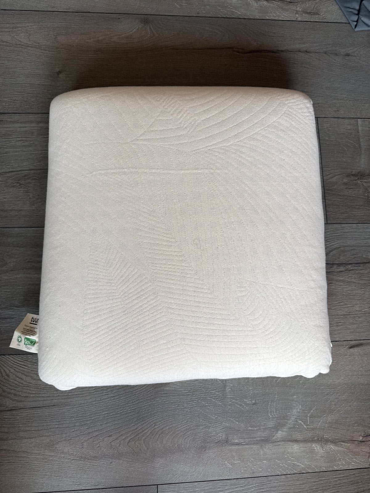 Tuur kussen 60x60 cm, Wasbaar, Wit, Ophalen of Verzenden, Zo goed als nieuw