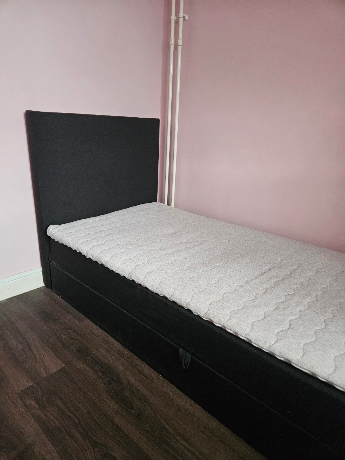 Opberg boxpring, Huis en Inrichting, Slaapkamer | Boxsprings, Ophalen, 90 cm, Eenpersoons, Zwart