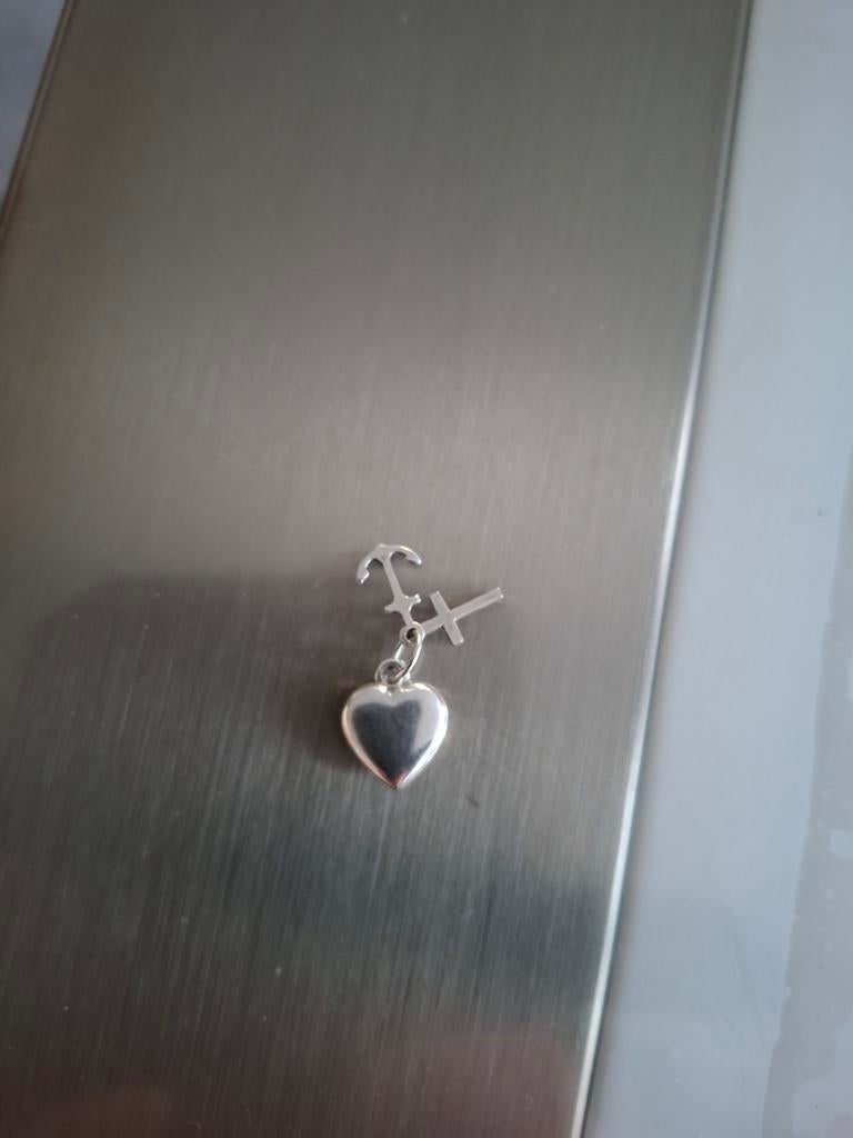 Hanger gestempeld zilver, Sieraden, Tassen en Uiterlijk, Bedels, Ophalen of Verzenden, Zo goed als nieuw, Zilver, Overige merken