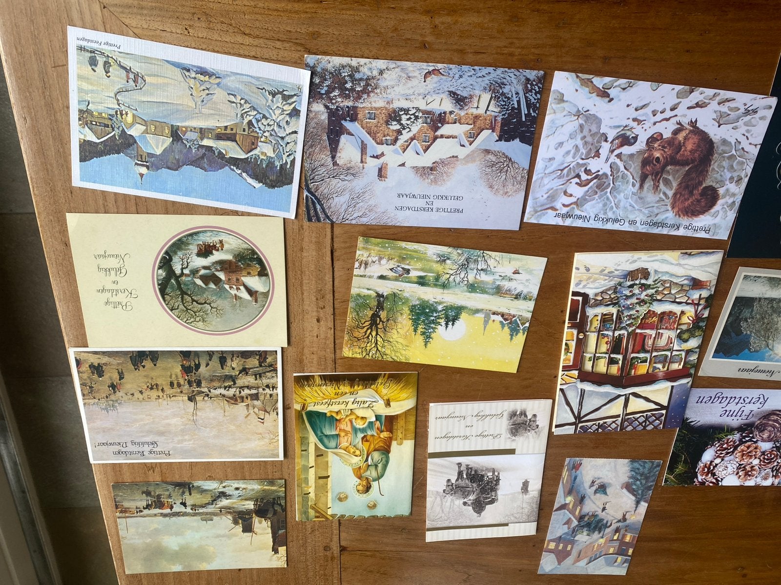 Oude en vintage kerstkaarten - Diverse collectie, Verzamelen, Ansichtkaarten | Buitenland, Gelopen, 1960 tot 1980, Ophalen of Verzenden