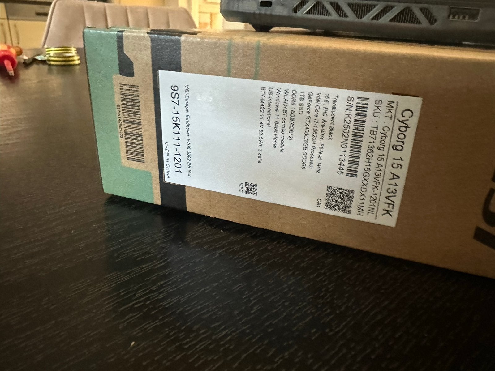 MSI Cyborg 15 A13VFK Gaming Laptop - Nieuwstaat, Met videokaart, Ophalen of Verzenden, Zo goed als nieuw, Gaming
