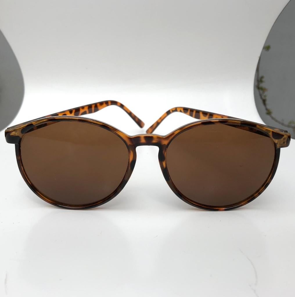Bruine dames zonnebril met zwart panter motief, Overige merken, Zonnebril, Bruin, Verzenden