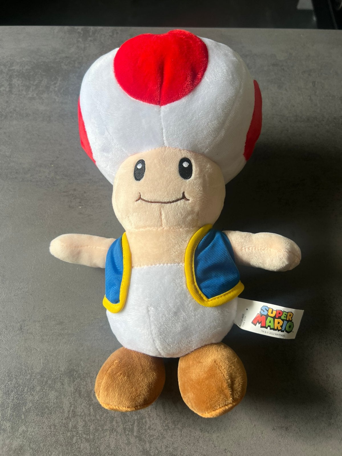 Super Mario knuffel Toat 25 cm, Ophalen of Verzenden, Zo goed als nieuw, Overige typen