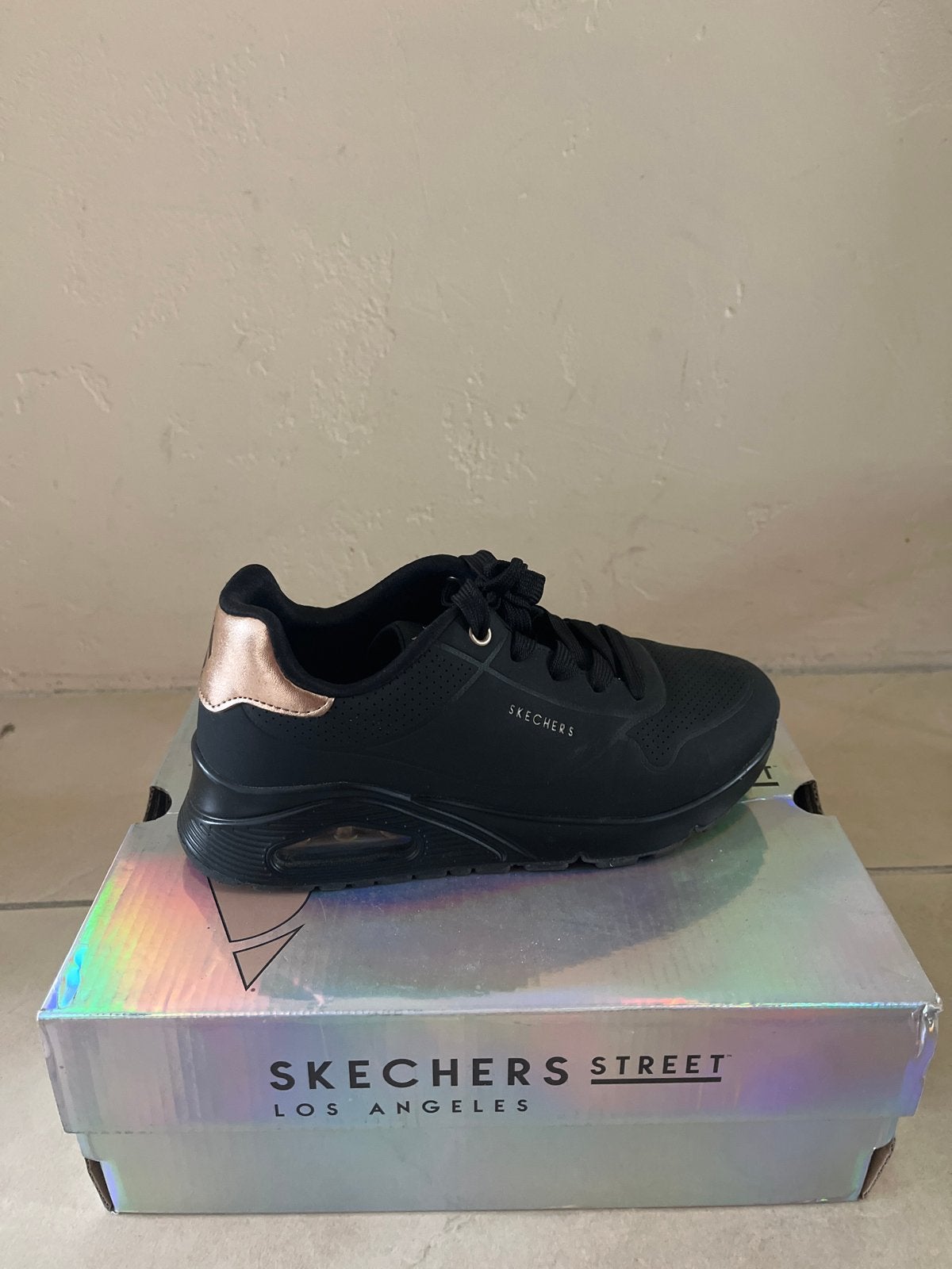 Skechers sneakers zwart, Ophalen, Zo goed als nieuw, Zwart, Sneakers of Gympen