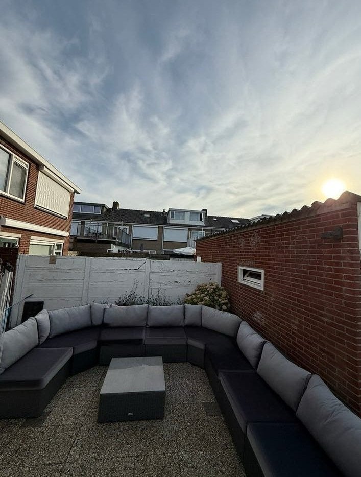 Grote lounge set met kussens, Tuin en Terras, Ophalen, Kunststof, Gebruikt, Loungeset