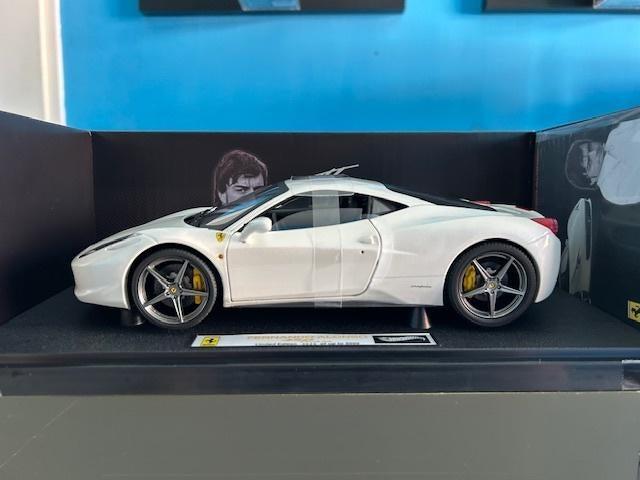 FERRARI 458 ITALIA ''FERNANDO ALONSO'' 1:18 HOT WHEELS ELITE, Ophalen of Verzenden, Zo goed als nieuw, Auto, Hot Wheels