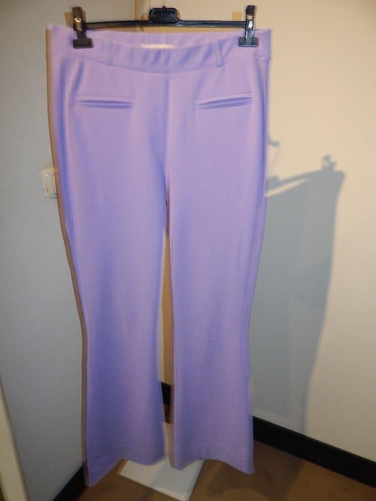 Studio Anneloes dikkere travel stof broek flared pijpje L