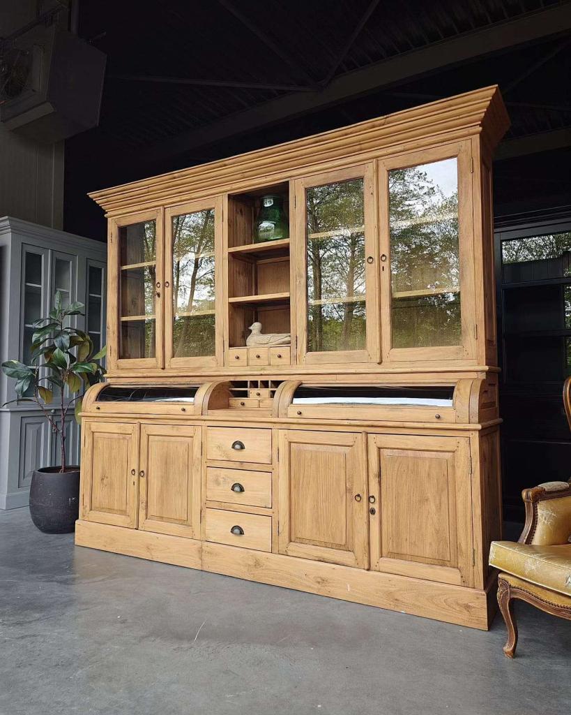 Grote teakhouten grutterskast | Apothekerskast teak #2931, Huis en Inrichting, Kasten | Buffetkasten, 200 cm of meer, 200 cm of meer