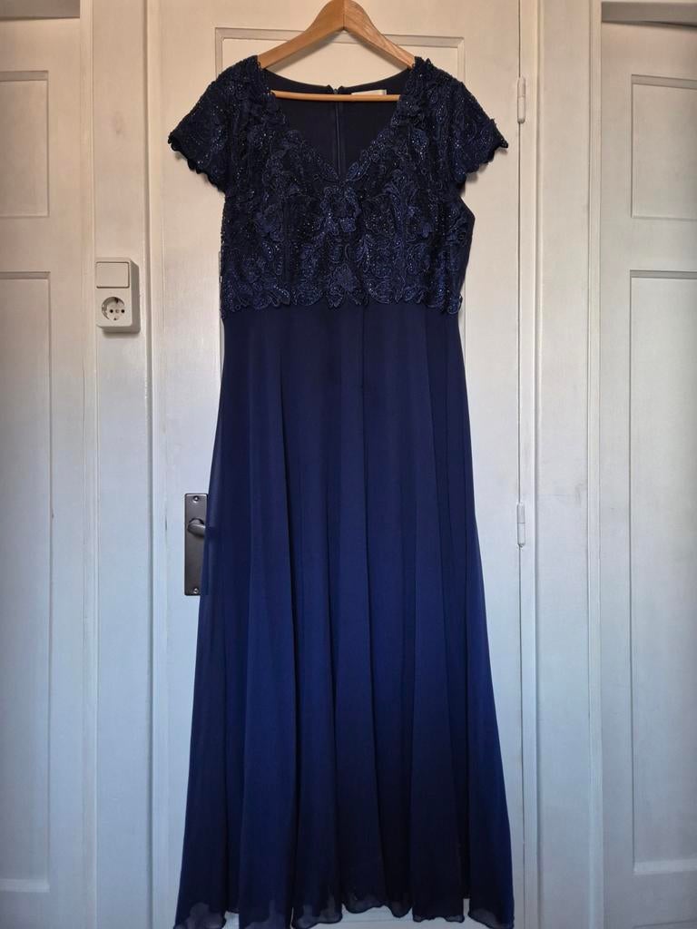 Gala jurk maat 46/48, Ophalen of Verzenden, Zo goed als nieuw, Blauw, Jurk
