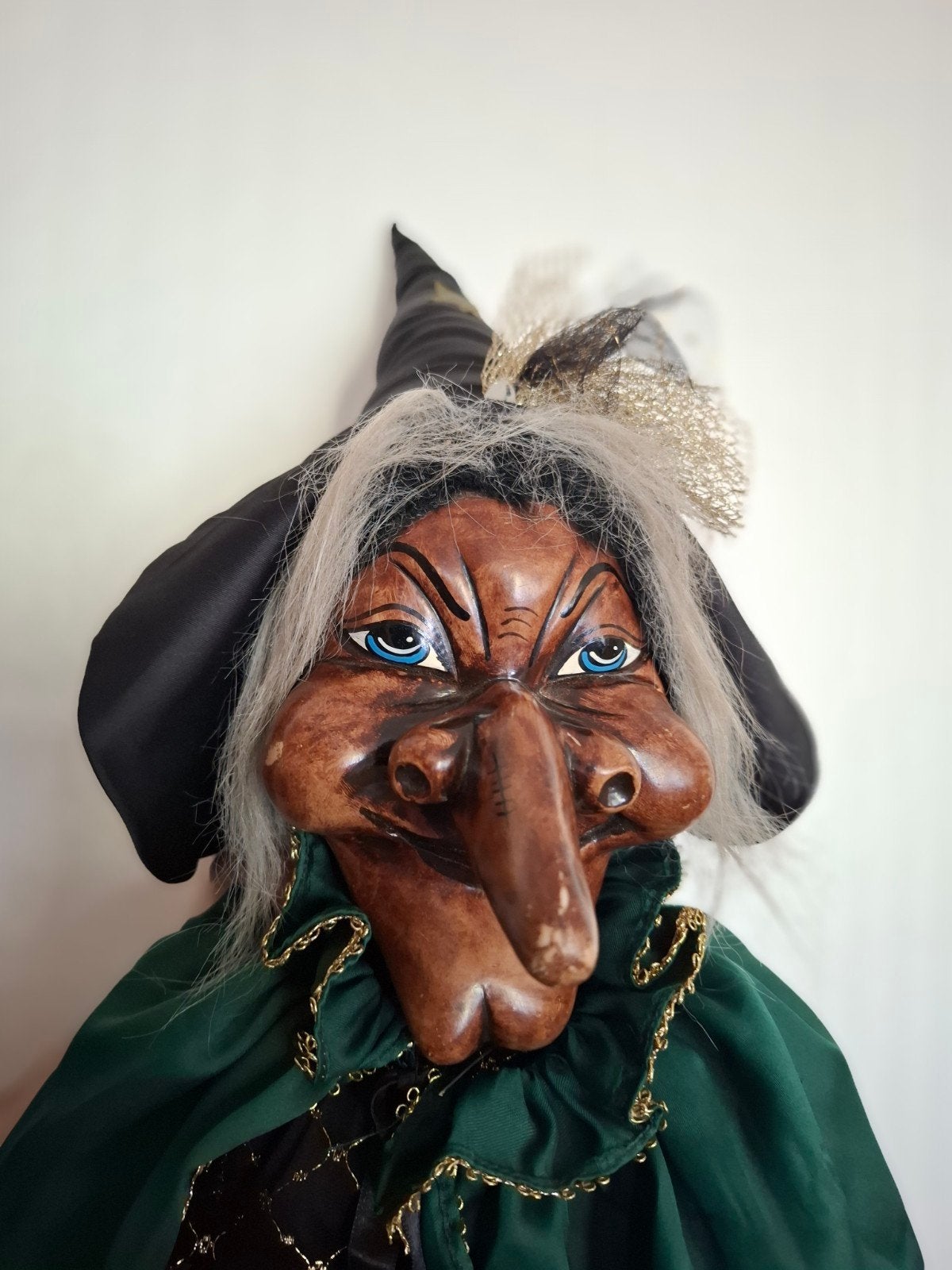 Vintage handgemaakte heksenpop(marionet)uit BAD TÖLZ., Verzamelen, Ophalen of Verzenden, Pop