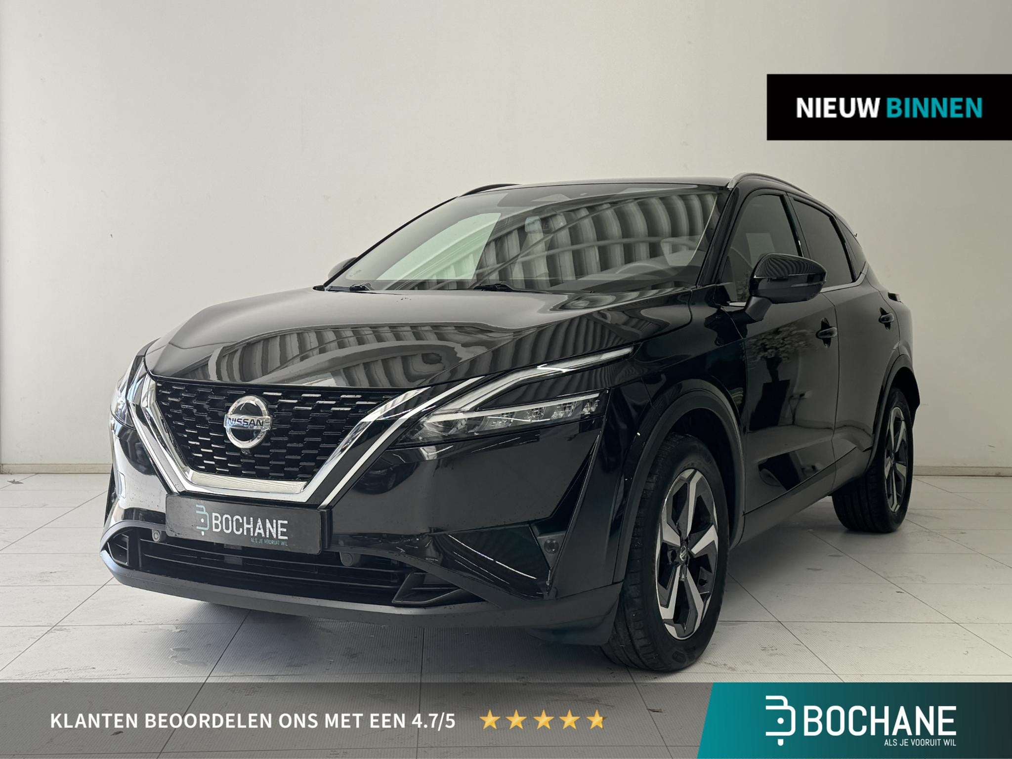 Nissan Qashqai 1.3 MHEV Xtronic Premiere Edition | Panoramad, Auto's, Stof, Met garantie (alle), Zwart, Origineel Nederlands