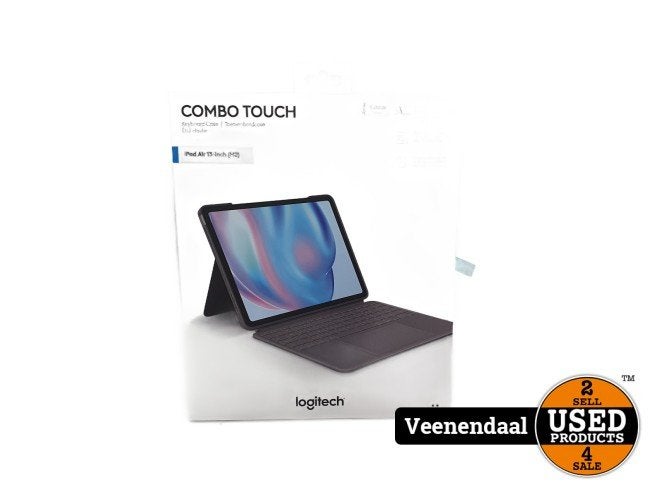 Logitech Combo Touch iPad Air 13-Inch Keyboard Case ZGAN!, Computers en Software, Apple iPads, Logitech, Zo goed als nieuw, Support@logitech.com