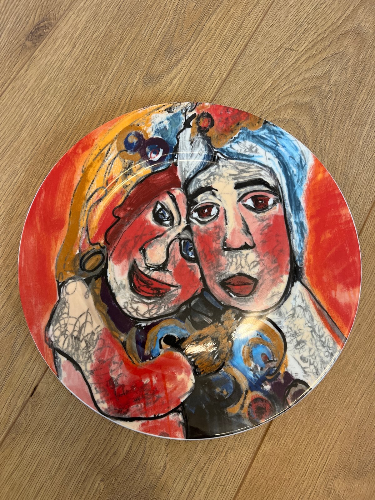 Groot Heinrich Winterling 'Piet Schopping kunstbord 30,5 cm, Antiek en Kunst, Ophalen